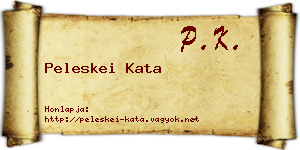 Peleskei Kata névjegykártya